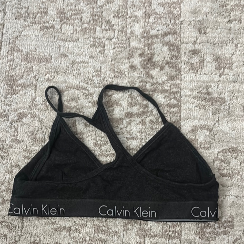 Calvin Klein DARK HEATHER GRAY Bralette - Picture 5 of 9